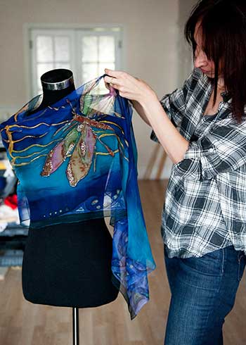 Custom silk scarf by Diana